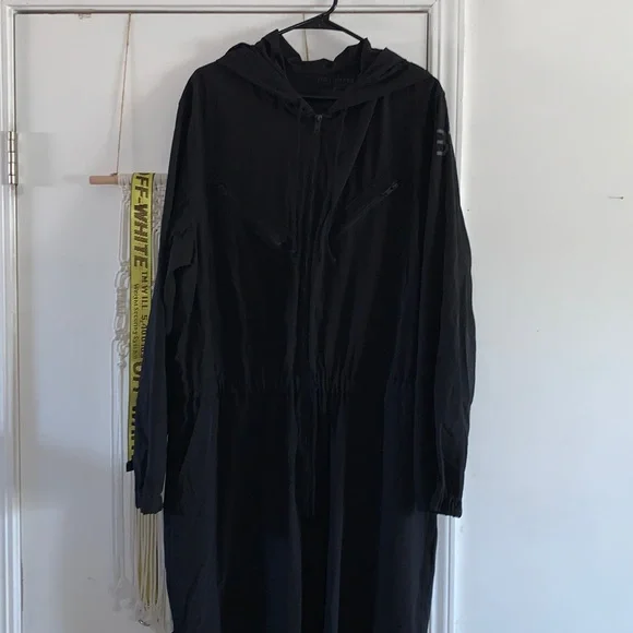 BIOROMPER BLACK HOODED JUMPSUIT UNISEX XL - Picture 7 of 9